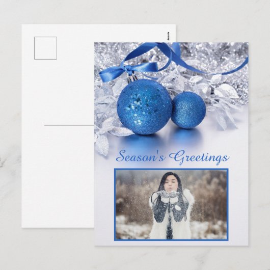 UW FOTO aangepaste tekst Kerst briefkaart (Voorkant / Achterkant)