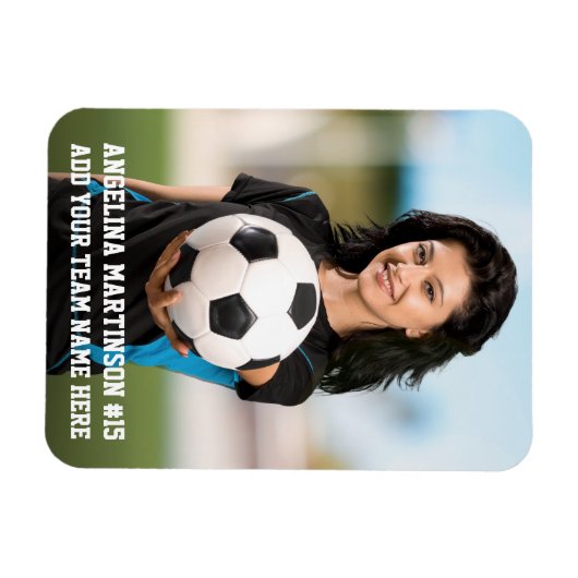 Uw foto Aangepaste Voetbal of Uw Sport Magneet (Horizontaal)
