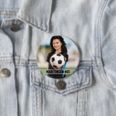 Uw foto Aangepaste Voetbal of Uw Sportrondje Ronde Button 7,6 Cm (In situ)