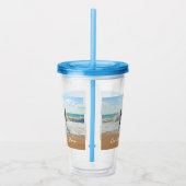 Uw foto Acryl Tumbler met aangepaste tekst Acryl Drinkbeker (Rechts)
