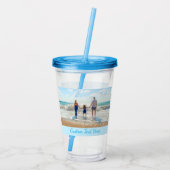 Uw foto Acryl Tumbler met aangepaste tekst Acryl Drinkbeker (Achterkant)