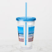Uw foto Acryl Tumbler met aangepaste tekst Acryl Drinkbeker (Rechts)