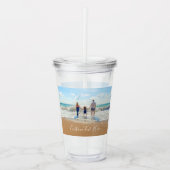 Uw foto Acryl Tumbler met aangepaste tekst Acryl Drinkbeker (Voorkant)