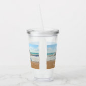 Uw foto Acryl Tumbler met aangepaste tekst Acryl Drinkbeker (Links)