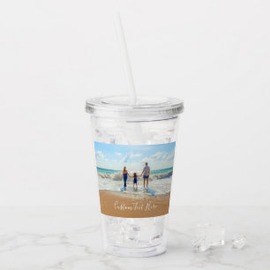 Uw foto Acryl Tumbler met aangepaste tekst Acryl Drinkbeker