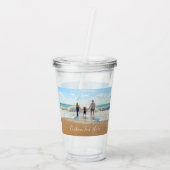 Uw foto Acryl Tumbler met aangepaste tekst Acryl Drinkbeker (Achterkant)