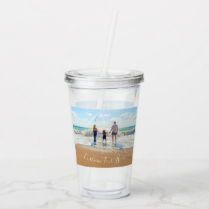 Uw foto Acryl Tumbler met aangepaste tekst Drinkbeker
