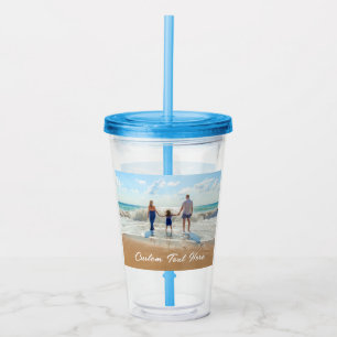 Uw foto Acryl Tumbler met aangepaste tekst Drinkbeker