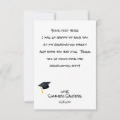 Uw foto-Afstuderen Pet Dank u White V2 Bedankkaart (Achterkant)