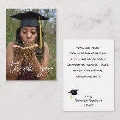 Uw foto-Afstuderen Pet Dank u White Vertical Notitiekaartje (Voorkant / Achterkant)