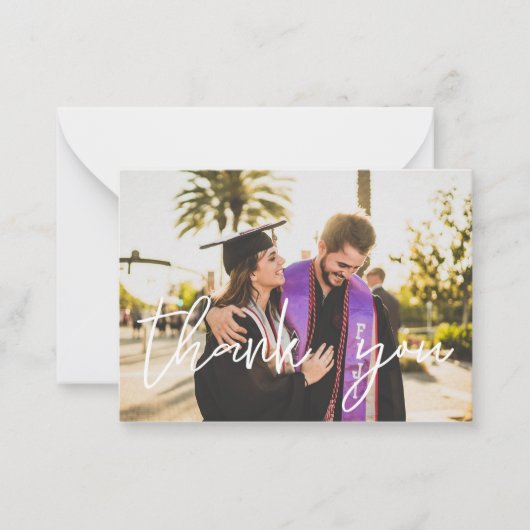 Uw foto-Afstuderen Pet Hartelijk dank - Chalkboard Notitiekaartje (Voorkant)