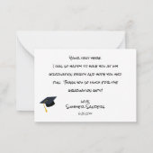 Uw foto-Afstuderen Pet Hartelijk dank - Wit Notitiekaartje (Achterkant)