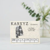 Uw foto Alabama vormde Cutout Custom QSL Briefkaart (Staand voorkant)