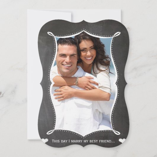 Uw foto-alkboard Modern  typografie Kaart (Achterkant)