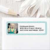 Uw foto Alle leeftijden Simple Stripes Patroon Aqu Etiket (Insitu)