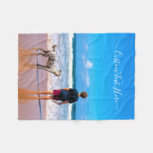 Uw foto Baby fleece deken aangepaste tekstnaam (Voorkant (Horizontaal))