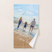 Uw foto badhanddoek set met aangepaste tekst bad handdoek (Handdoek)