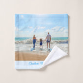 Uw foto badhanddoeken aangepaste tekst gepersonali bad handdoek (Wasdoekje)