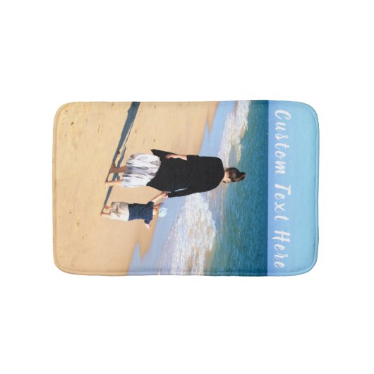 Uw foto badmat met aangepaste tekst (Voorkant)