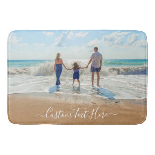 Uw foto badmat met aangepaste tekst