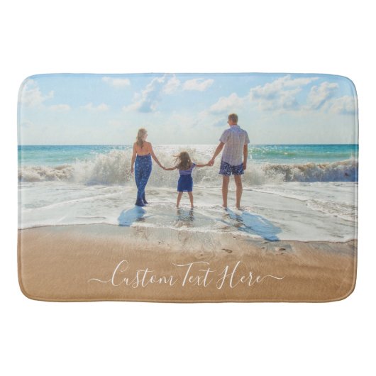 Uw foto badmat met aangepaste tekst (Voorkant)
