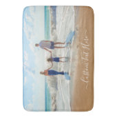 Uw foto badmat met aangepaste tekst (Voorkant Verticaal)