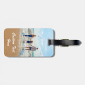 Uw foto-Bagagelabel met aangepaste tekstnaam Bagagelabel (Achterkant horizontaal)