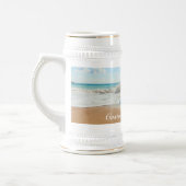 Uw Foto Beer Stein Gift met aangepaste Tekstnaam Bierpul (Links)