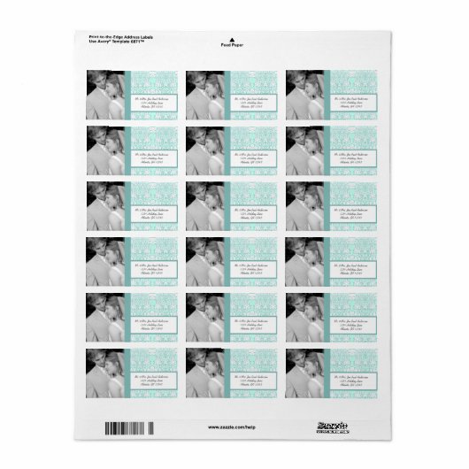 Uw foto bestemming bruiloft adres label (Full Sheet)