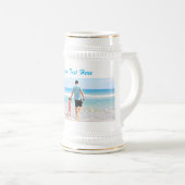 Uw foto Bier Stein Gift met aangepaste tekst Bierpul (Voorkant rechts)