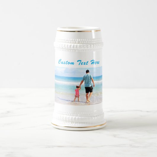 Uw foto Bier Stein Gift met aangepaste tekst Bierpul (Center)
