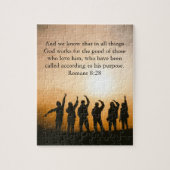 Uw foto Bijbel Verse Romans 8:28 Legpuzzel (Verticaal)