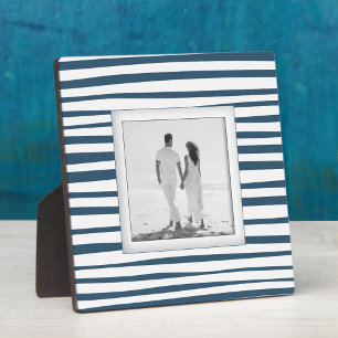 Uw foto blauwe strepen fotoplaat