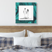 Uw foto Blauwgroen bladeren Canvas Afdruk (Insitu (Slaapkamer))
