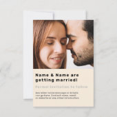 Uw foto bloemrijke vette moderne bewaar de datumka kaart (Achterkant)