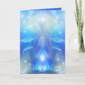 Uw foto Blue Wings Angel Holiday Kaart (Voorkant)