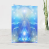 Uw foto Blue Wings Angel Holiday Kaart (Achterkant)