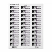 Uw foto Bruiloft  Aubergine Damask Etiket (Full Sheet)