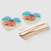 Uw foto bruiloft hand fans aangepaste naam tekst handwaaier (Niet-gemonteerd)