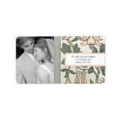 Uw foto-bruiloft Silver Peony & Green Etiket (Voorkant)