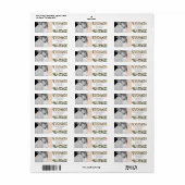 Uw foto-bruiloft  Silver Peony & Green Etiket