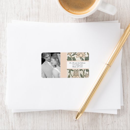 Uw foto-bruiloft  Silver Peony & Green Etiket (Insitu)