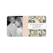 Uw foto-bruiloft  Silver Peony & Green Etiket (Voorkant)