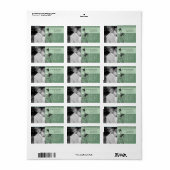 Uw foto Bruiloft  Vogelkooi RSVP Damask Etiket (Full Sheet)