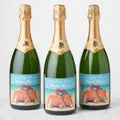 Uw Foto Bruisende Wijnlabel met Aangepaste Tekst Sparkling Wijnetiket (Flessen)
