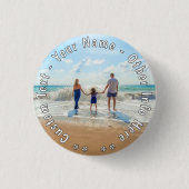 Uw Foto Button Aangepaste Tekst Gepersonaliseerde  (Voorkant)