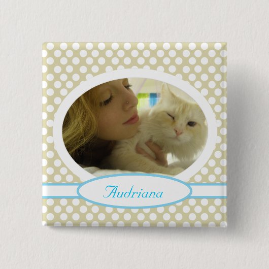 Uw foto-Button Vierkante Button 5,1 Cm (Voorkant)