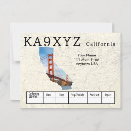 Uw foto Californië - aangepaste afkorting QSL Briefkaart