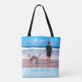 Uw foto Canvas tas met aangepaste tekst (Achterkant)