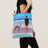 Uw foto Canvas tas met aangepaste tekst (Dichtbij)